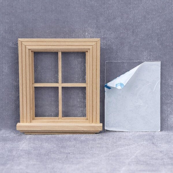 1/12 Holzfensterrahmen für Puppenhäuser und Architekturmodellbau