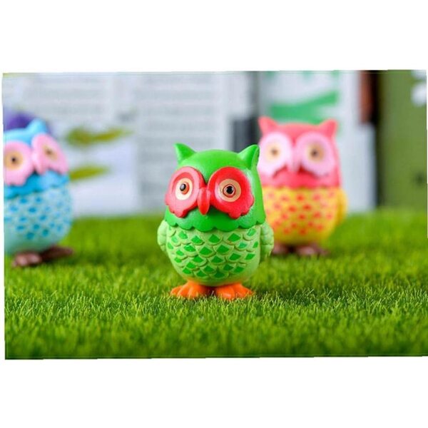 Dekorative Mini-Eulen aus Kunstharz für Gärten, Bambus und Terrarien.