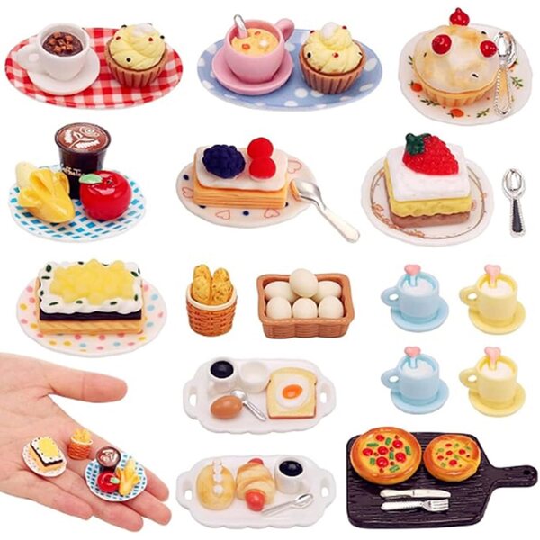 Realistisches Miniatur-Dessert aus Kunstharz für Puppenhäuser – Zubehör 1:12