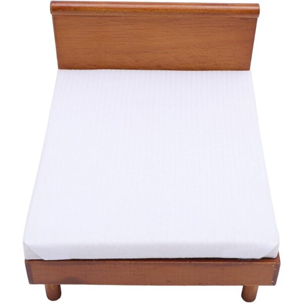 Letto in Miniatura in Legno di Betulla per Casa delle Bambole Scala 1:12