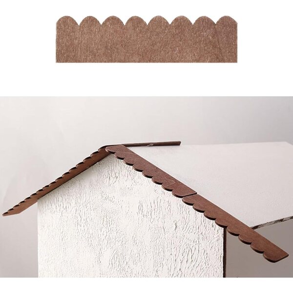 Realistisches hölzernes Puppenhausdach – 20 Teile für Architekturmodelle im Maßstab 1:12