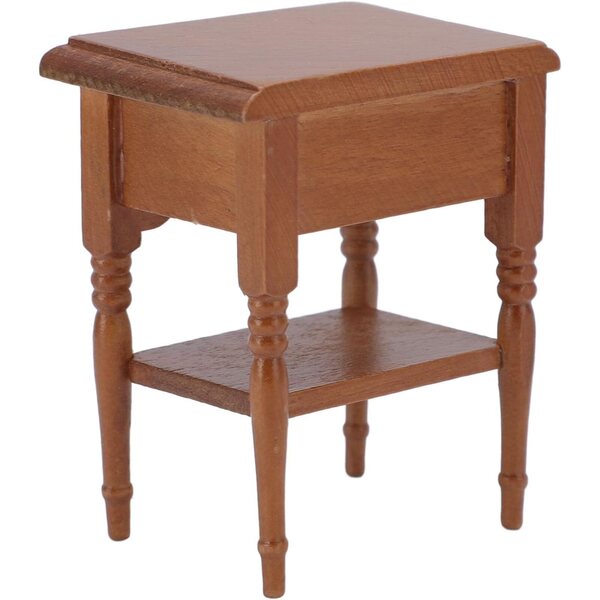 Comodino Miniatura in Legno di Betulla per Casa delle Bambole Scala 1:12