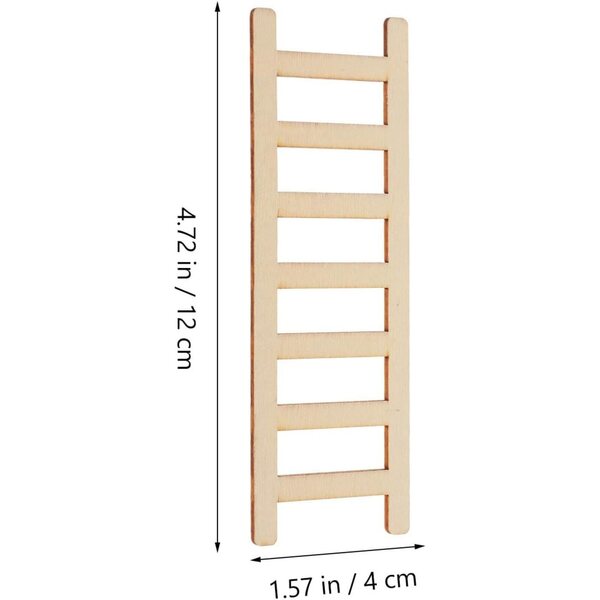 Mini dekorative Holzleiter für Puppenhaus und Gartenarbeit – 2 Stück
