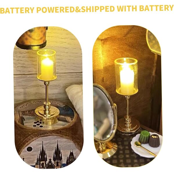 Mini lámpara de Escritorio, Luces de casa de muñecas exquisitas y realistas a Escala 1:12, Luces en Miniatura Que Funcionan con Pilas para Accesorios de Manualidades de Bricolaje en Interiores de CAS