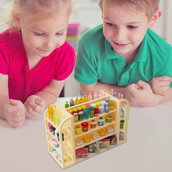 Miniatur-Supermarktregale für Puppenhäuser aus PP-Material