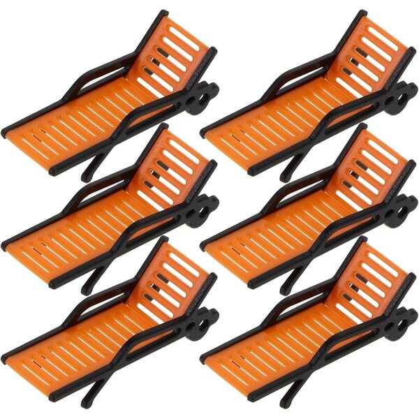 YARNOW Set od 6 mini plastičnih stolica za plažu za kućice za lutke i ukrase