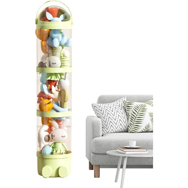 Transparentes Plüsch-Organizer-Rohr 162 cm mit 4 Ebenen für Kinderzimmer