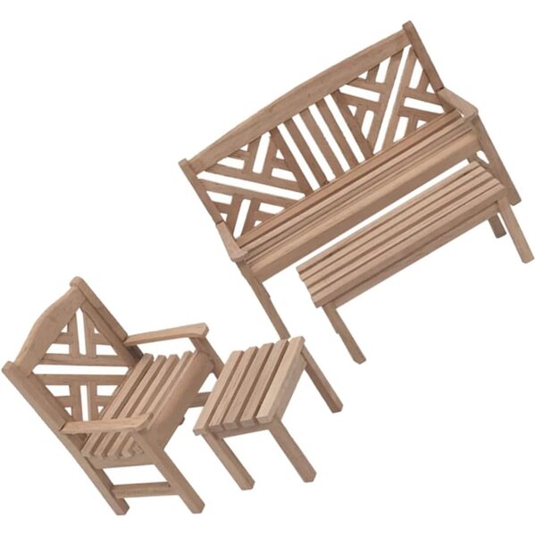 Hemobllo Mini ensemble de meubles de jardin en bois pour maison de poupée