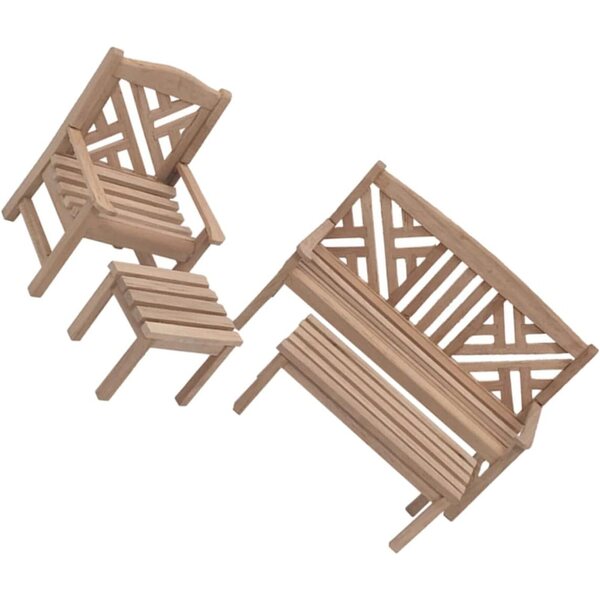Hemobllo Mini ensemble de meubles de jardin en bois pour maison de poupée