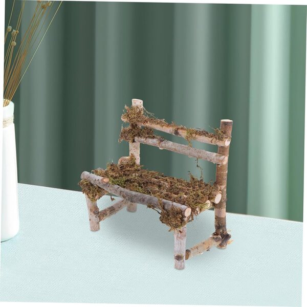 Hemobllo Silla De Micropaisaje Miniatura Muebles De Madera para Casa De Muñecas Banco De Jardín Pequeño Accesorios De Decoración para Aldea De Hadas Silla De Aldea De Hadas