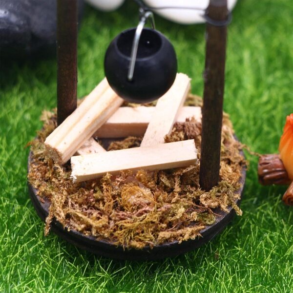 Hoguera-Modell für Puppenhaus aus Holz, Miniatur-Dekorationszubehör