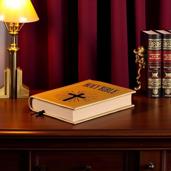 Kleines Miniatur-Bibelbuch im Maßstab 1:12 für Puppenhaus und Bücherregal