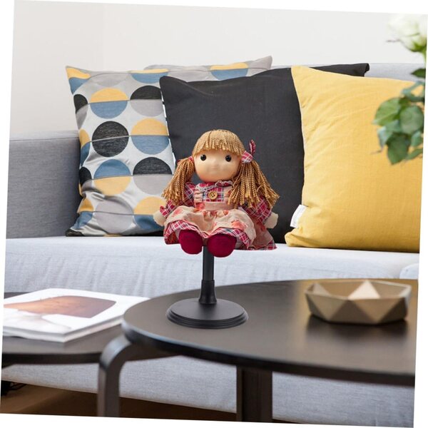 SOLUSTRE Verstellbare Halterung für Puppen und Actionfiguren – Set mit 2 schwarzen Teilen