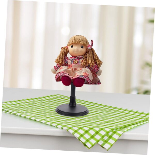 SOLUSTRE Verstellbare Halterung für Puppen und Actionfiguren – Set mit 2 schwarzen Teilen