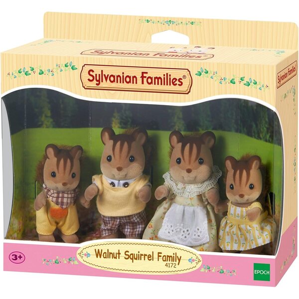 Set Sylvanian Families Familia Ardilla in kuhinjski dodatki iz večbarvne plastike
