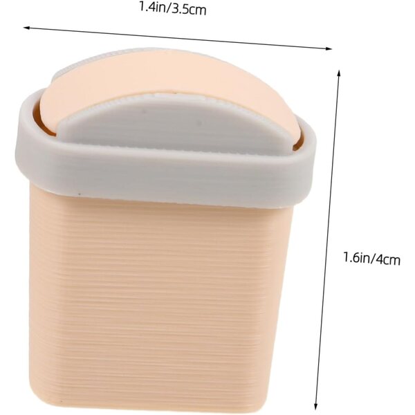 Mini basurero kawaii PLA GARN för dockhus 2 färgade bitar