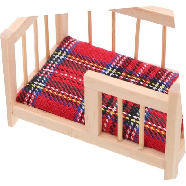 YARNOW Miniatur-Holzwiege für Puppenhaus, dekoratives Zubehör
