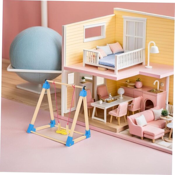 YARNOW Miniatur-Columpio-Miniatur für Puppenhaus und Feengarten, 2 Stück