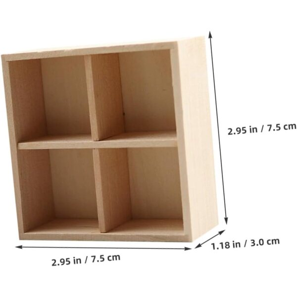 YARNOW Mini-Puppenhausmöbel, 4-teilig, realistisches Holz, DIY, Beige