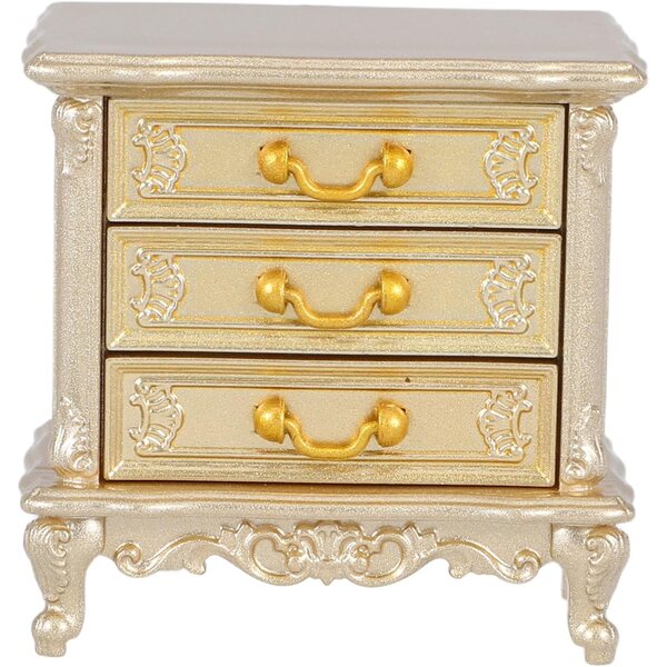 YARNOW Mini Retro Wooden Mueble til Dukkehus, Vintage Nighttime