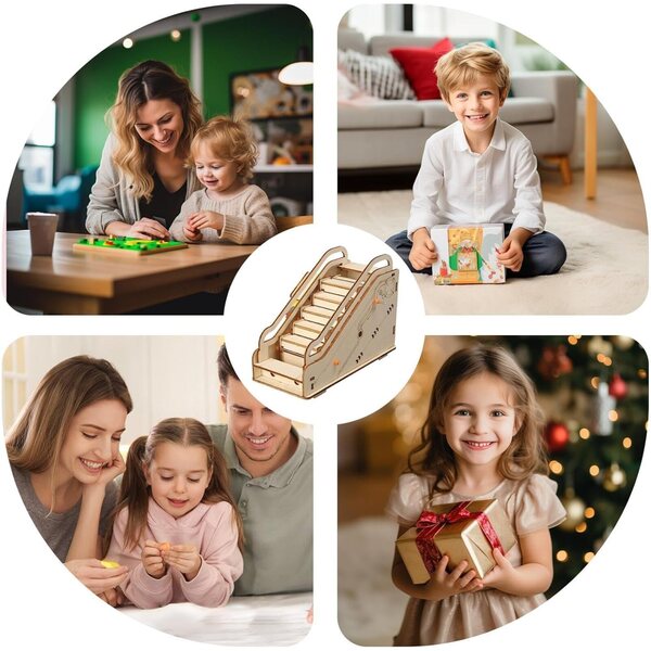 Rolltreppenmodell aus Holz für Kinder, Lernset und manuelles Spielzeug