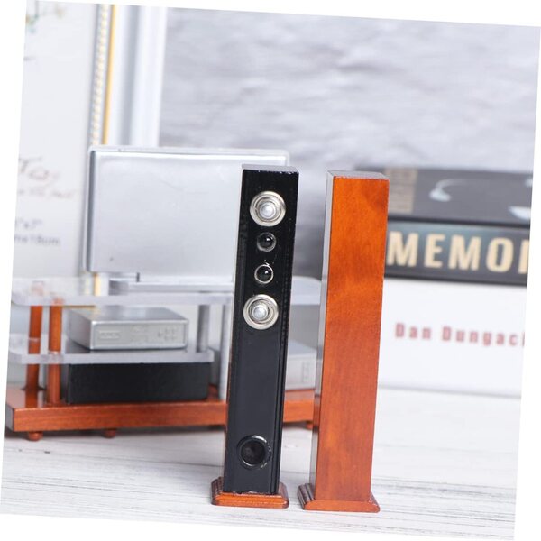 Toyvian 1 Juego Modelo Gabinete De TV Accesorios De Sala De Estar Muebles En Miniatura Mini Televisor De Juguete Accesorios para Muebles Casa De Muñecas De Madera Audio