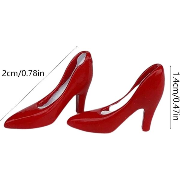 Set mit 3 Paar High Heels Schuhen Miniatur 1/12 aus Metall für Puppenhäuser