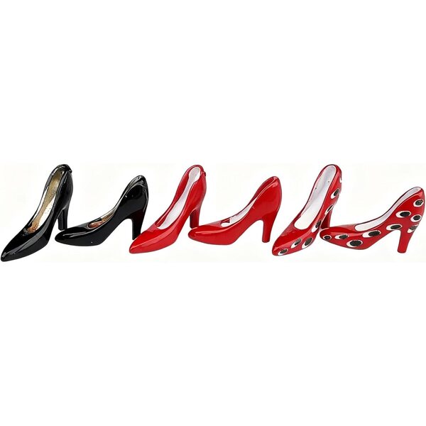 Set mit 3 Paar High Heels Schuhen Miniatur 1/12 aus Metall für Puppenhäuser