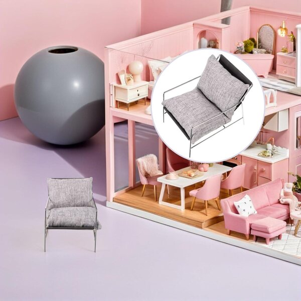 Hemobllo Miniatursofa im Maßstab 1:6, realistische Möbel für Puppenhäuser