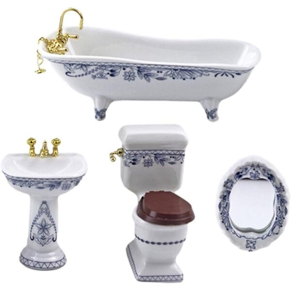 1:12 miniatuur badkamermeubelset voor poppenhuis - Muteitt