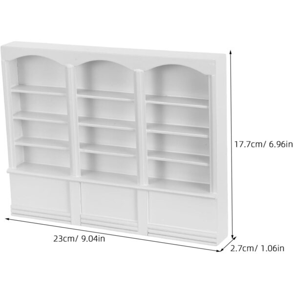 Hemobllo Mini bibliothèque décorative en bois pour maison de poupée et bureau