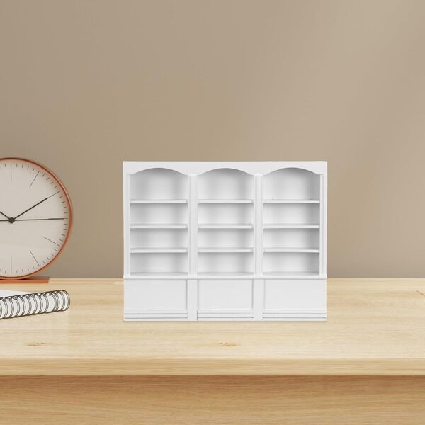 Hemobllo Mini bibliothèque décorative en bois pour maison de poupée et bureau