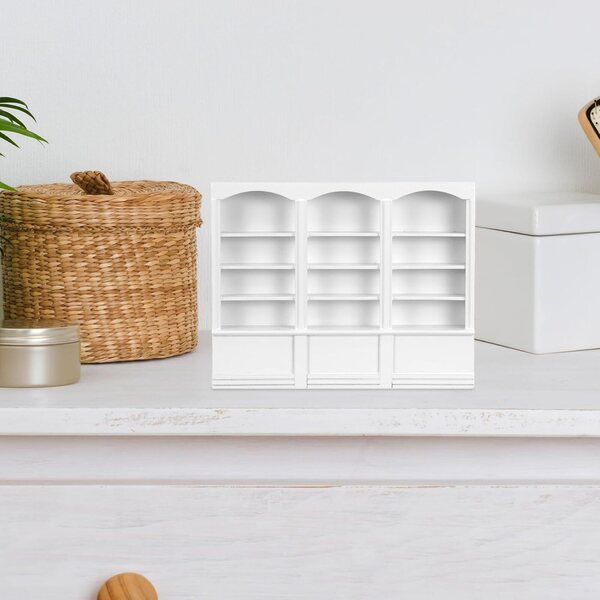Hemobllo Mini bibliothèque décorative en bois pour maison de poupée et bureau