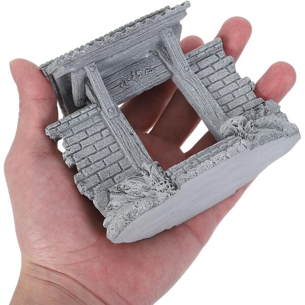 Mini-Sandstein-Garteneingangstür, realistische Bonsai-Dekoration