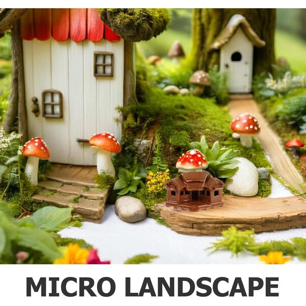 Toyvian Miniatur-Keramikhaus mit Feuchtigkeitsregulierung für Terrarien und Pflanzen