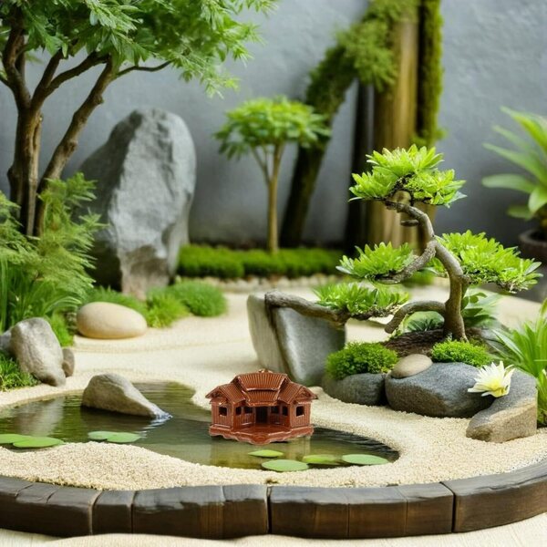 Toyvian Miniatur-Keramikhaus mit Feuchtigkeitsregulierung für Terrarien und Pflanzen