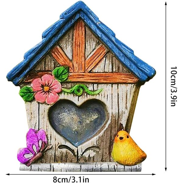 Miniatur-Gartenbaum-Holztür – DIY-Puppenhaus-Dekoration