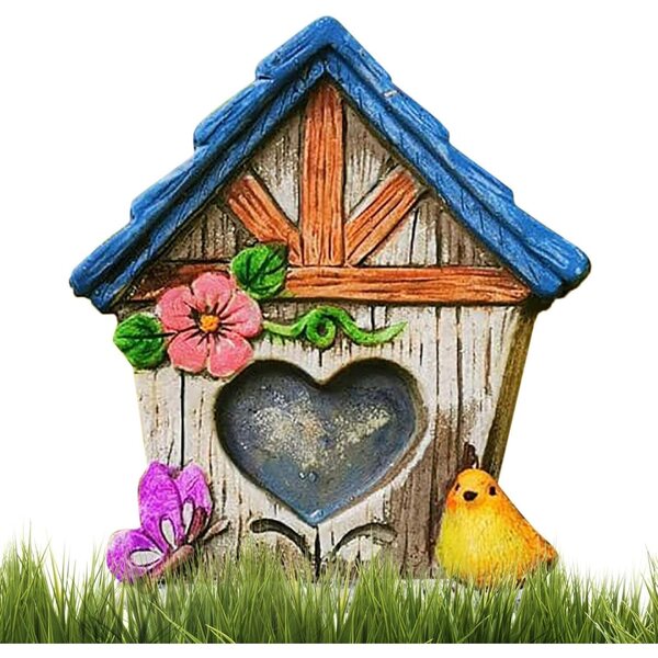 Miniatur-Gartenbaum-Holztür – DIY-Puppenhaus-Dekoration