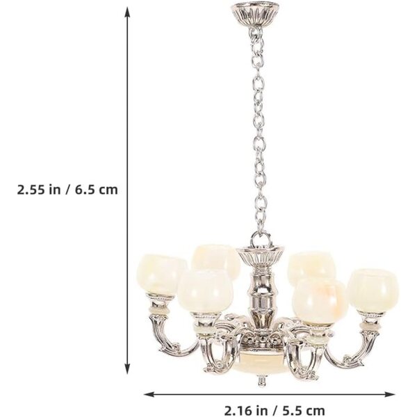 SHINEOFI Paquete de 2 Luces de Casa de Muñecas en Miniatura: Lámparas de Techo Colgantes Vintage - Mini Luces Colgantes para Casa de Muñecas, Decoración de Muebles DIY Y Accesorios de Escena