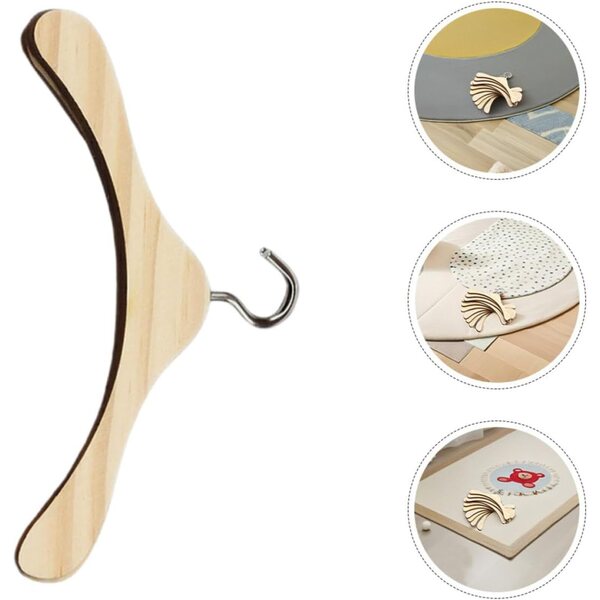 YARNOW dřevěné věšáky pro panenky BJD 20 ks 12cm miniaturní organizér do skříně
