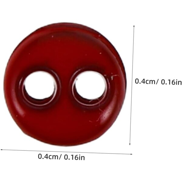 YARNOW 20 bunte Miniaturknöpfe für Puppenkleidung, Kunststoff, 0,4 cm