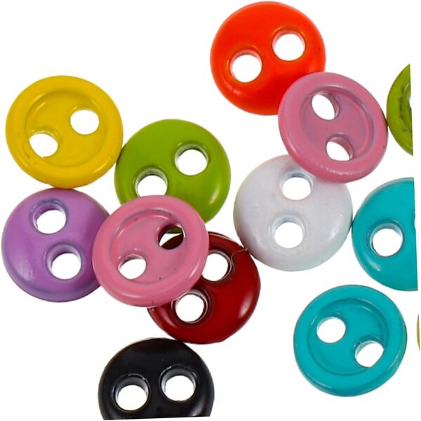 YARNOW 20 bunte Miniaturknöpfe für Puppenkleidung, Kunststoff, 0,4 cm
