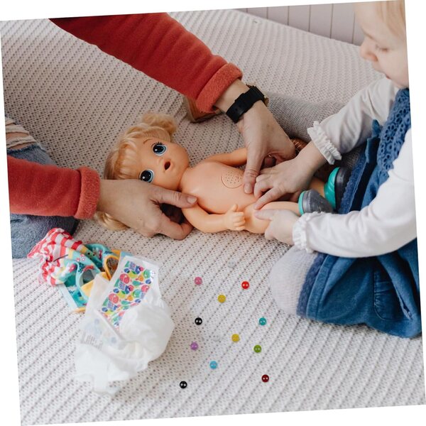 YARNOW 20 bunte Miniaturknöpfe für Puppenkleidung, Kunststoff, 0,4 cm