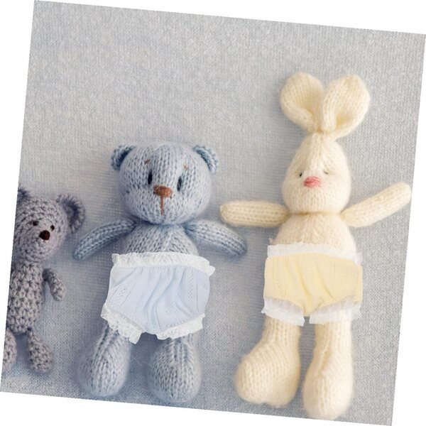 Hemobllo Set mit 2 wiederverwendbaren Mini-Stoffhosen für Puppen, 8 x 6 cm