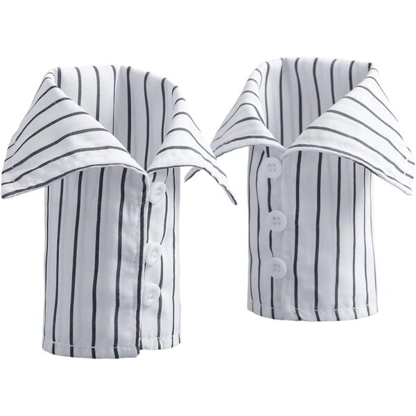 Poignets détachables rayés Dianzan pour embellir les chemises, pulls et robes