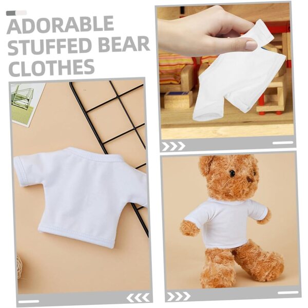 T-shirt Hemobllo Teddy Bear pour poupées de 35 cm, vêtements décoratifs réutilisables