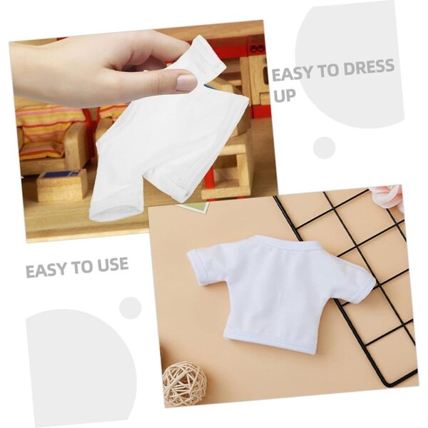 T-shirt Hemobllo Teddy Bear pour poupées de 35 cm, vêtements décoratifs réutilisables