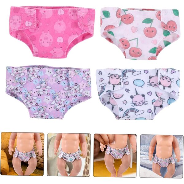 Hemobllo: 4-teiliges Set Stoffunterwäsche für 18-Zoll-Puppen