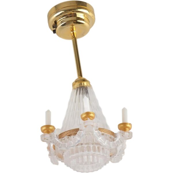 Lampadario Miniatura Scala 1/12 con 5 LED Candela per Casa delle Bambole Ejoyous