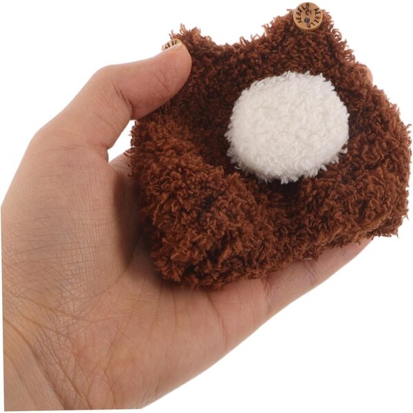 Conjunto de roupas de boneca Hemobllo com chapéu de urso marrom e macacão